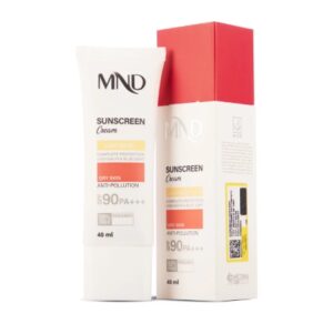 کرم ضد آفتاب با فاکتور حفاظتی 90 (SPF 90) بـژ روشن ام ان دی مناسب پوست خشک آرایشی و بهداشتی